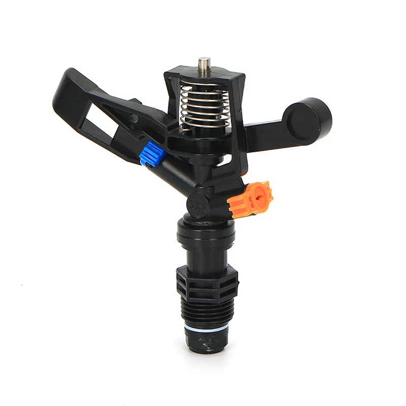 การเกษตรพลาสติก Rocker หัวฉีดชลประทานสนามหญ้า Sprinkler 1/2 นิ้วตัวเชื่อมต่อชายสวนรดน้ําสปริงเกลอร์หมุน
