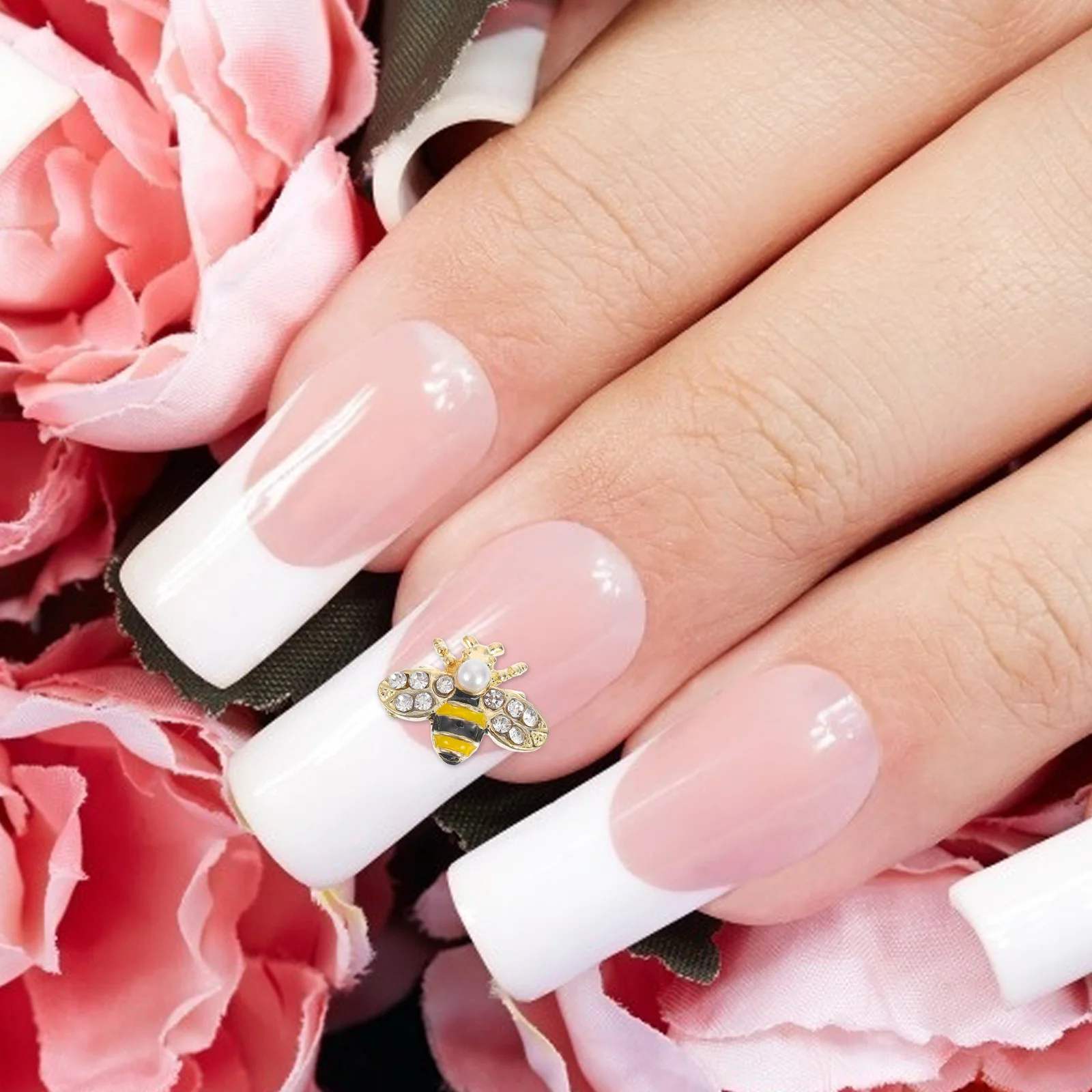 20 szt. Ozdób do paznokci w kształcie pszczoły 3D ze stopu, jaskrawe kolory, dekoracje DIY do paznokci na urodziny, studniówkę, wesele, materiały do manicure DIY