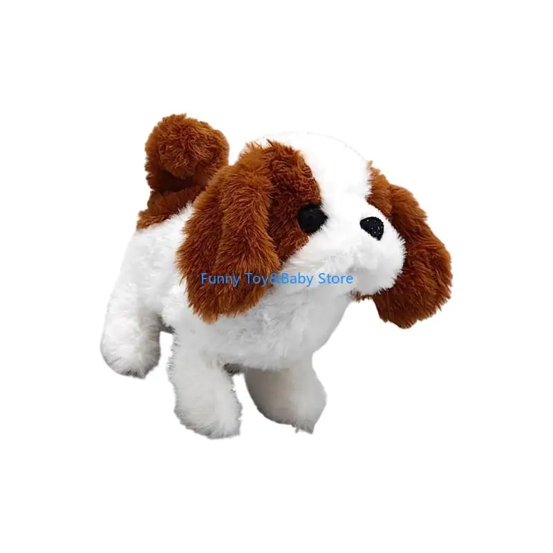 

Interactive Electric Pet Dog Toy With Realistic Movement Voice Soft Plush Stuffed Puppy Toy for Toddler Craw Learning C90B