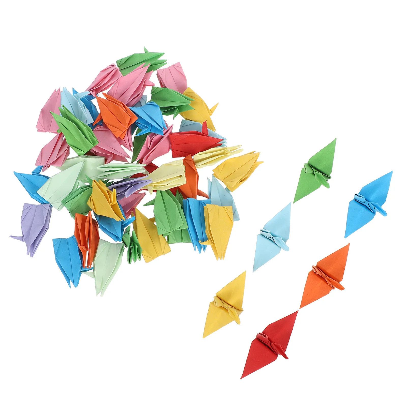 

50Pcs Handmade Paper Cranes Colorful Origami Wedding Reception Party Photography Photo Booth Props Paper Cranes