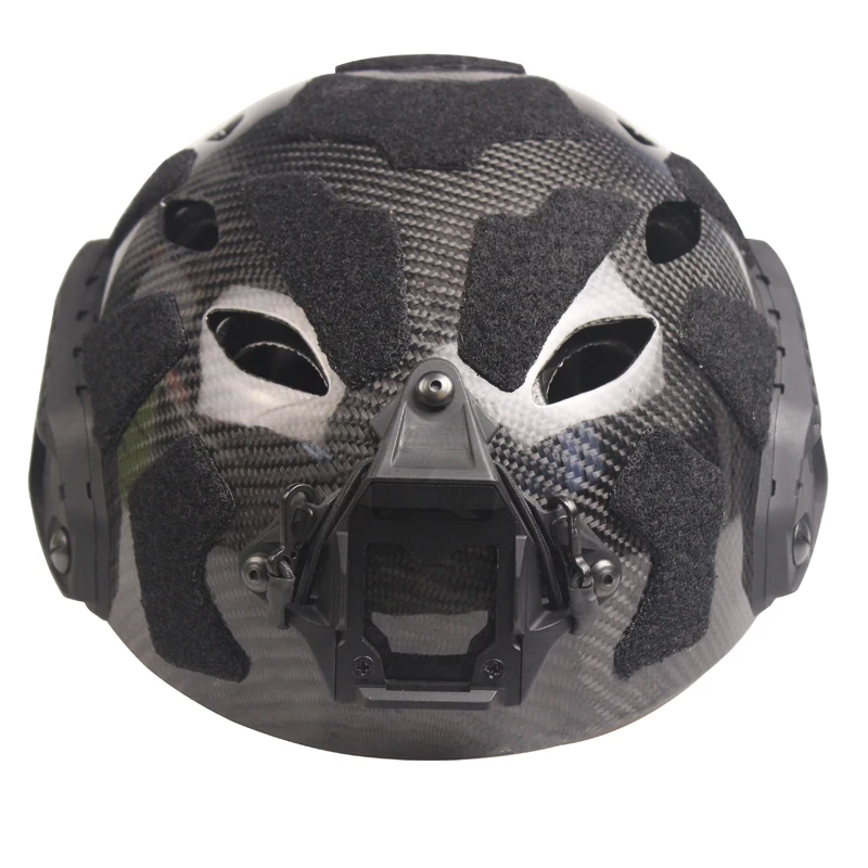 SF Pure Carbon Fiber Outdoor Tactical Helmet, Perforated Plate, Naked Color