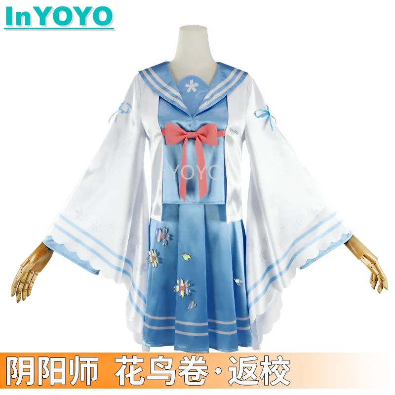 

InYOYO Ka Cyou Fuu Ge Tsu Cosplay Costume Game Onmyoji Lovely Women's Student JK Uniform Dress Halloween Party Outfit Women S-XL