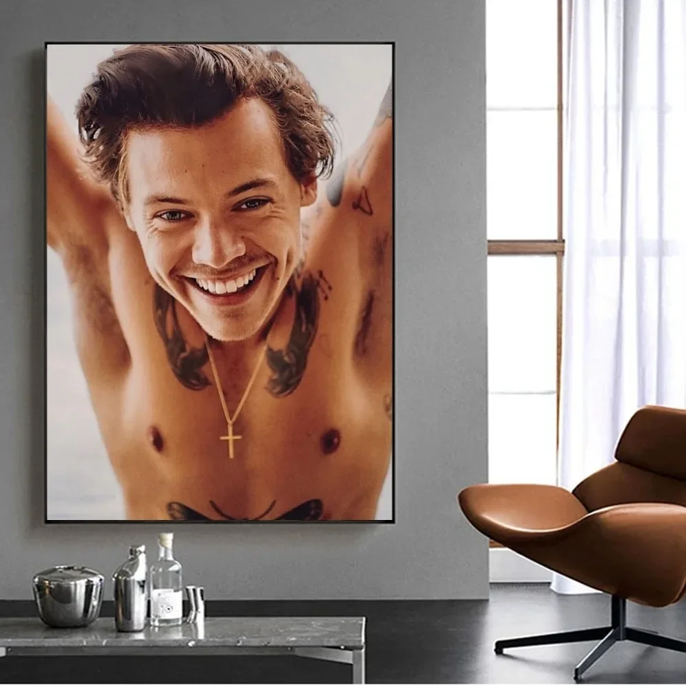 Singer H-HaRRy S-Styles Poster Classic Anime Small Poster Wall Sticker For Living Room Bar Decoration Decor Art Wall Stickers