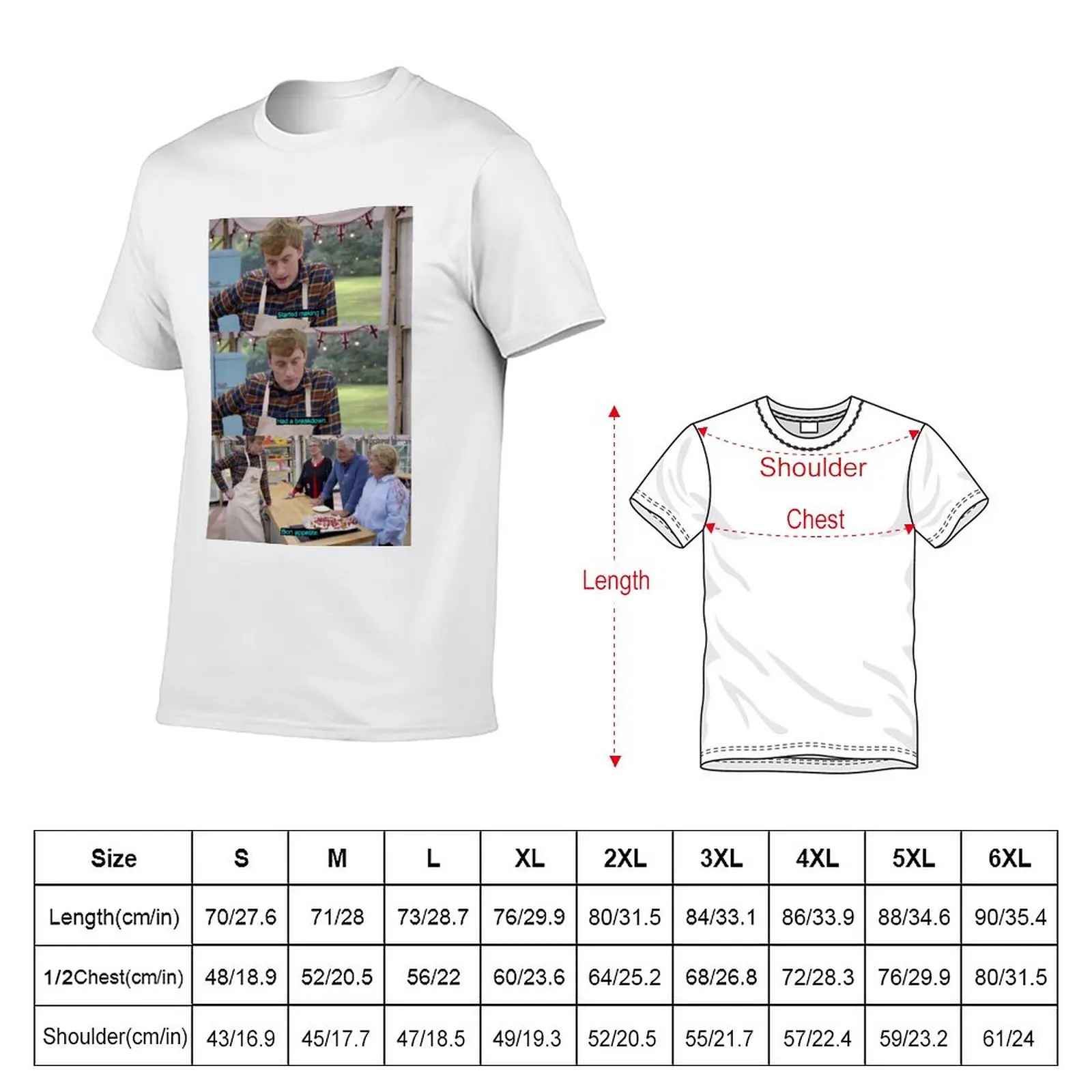 New James Acaster Great British Bake Off T-Shirt graphic t shirt cute tops mens graphic t-shirts anime