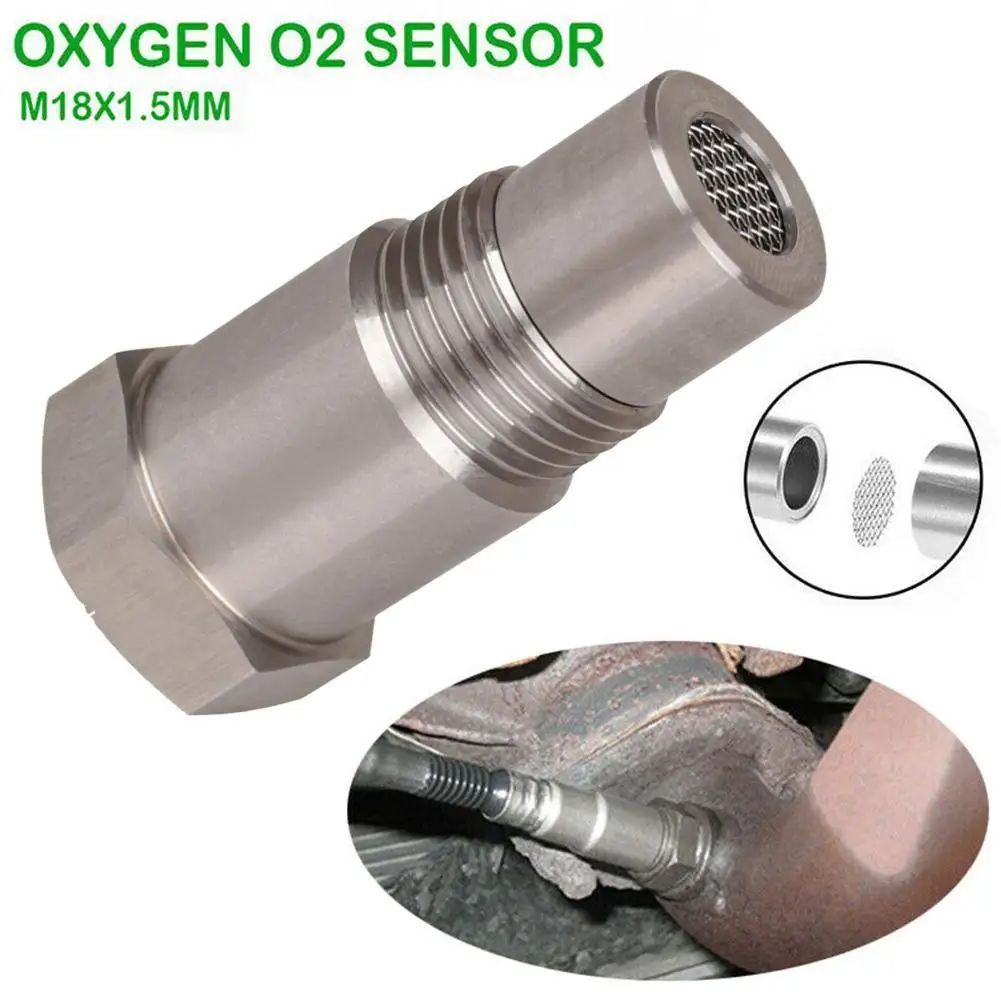 

Universal Extension Filter Oxygen O2 Sensor Connector Extender Spacer Internal Thread M18*1.5 Stainless Steel Adapter Auto Parts