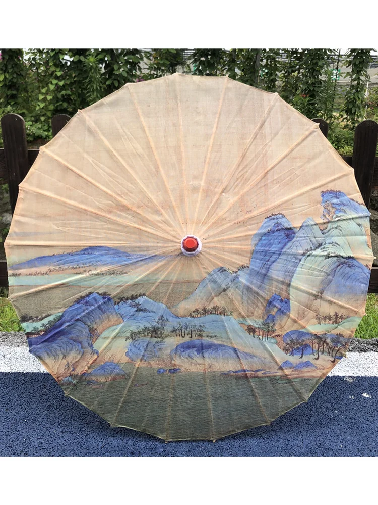 

Oil paper umbrella ancient style photo props umbrella silk cloth classical Chinese style craft umbrella