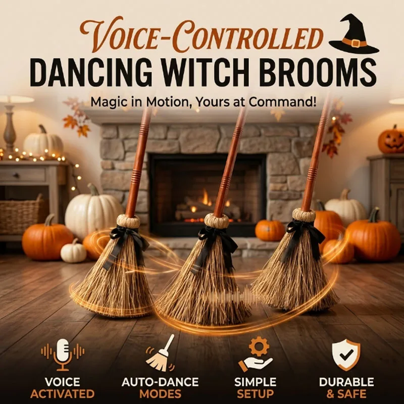 ハロウィン用電動浮遊魔女のほうき、幽霊の庭の小道具、ハロウィンのお祝い、恐ろしい屋外ショーに最適