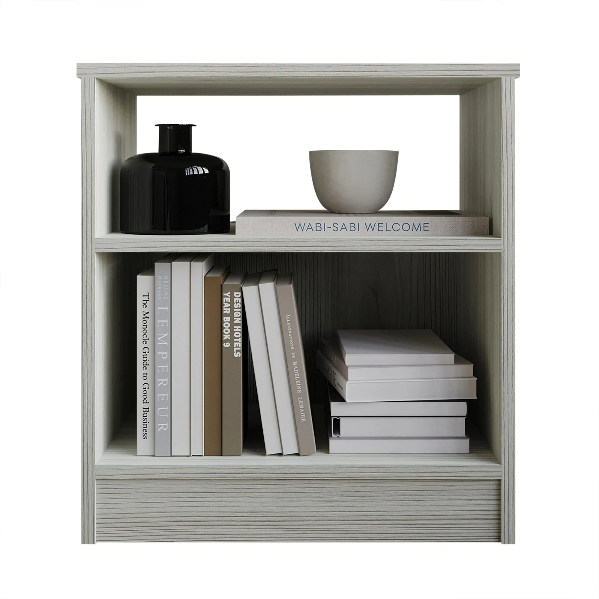 

Минималистичная тумбочка с полкой, светло-серый