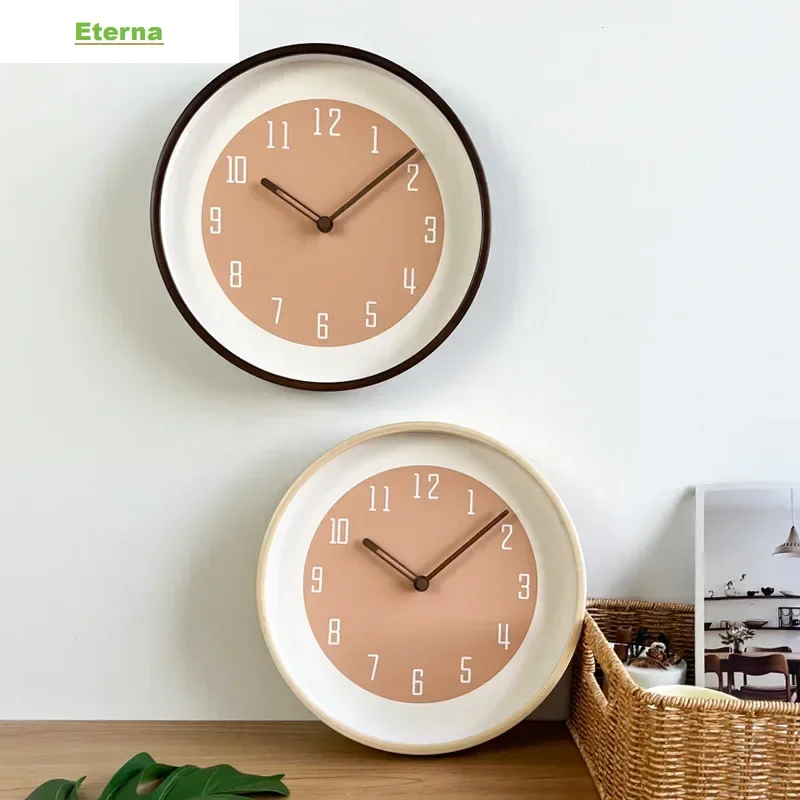 Modern Wooden Wall Clock Silent Minimalist Elegant for Living Room Study Home Decor