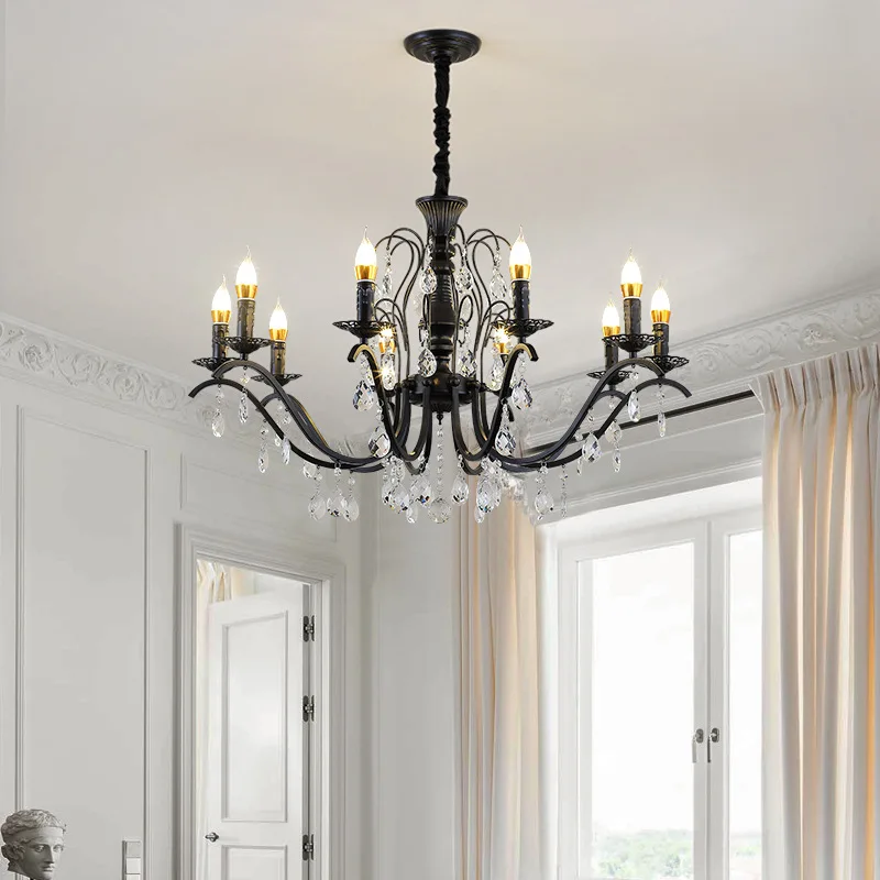 

American Vintage Clear Glass Modern Pendant Light Light Modern Luxury Lamp Living Room Luxury Modern Crystal Chandeliers
