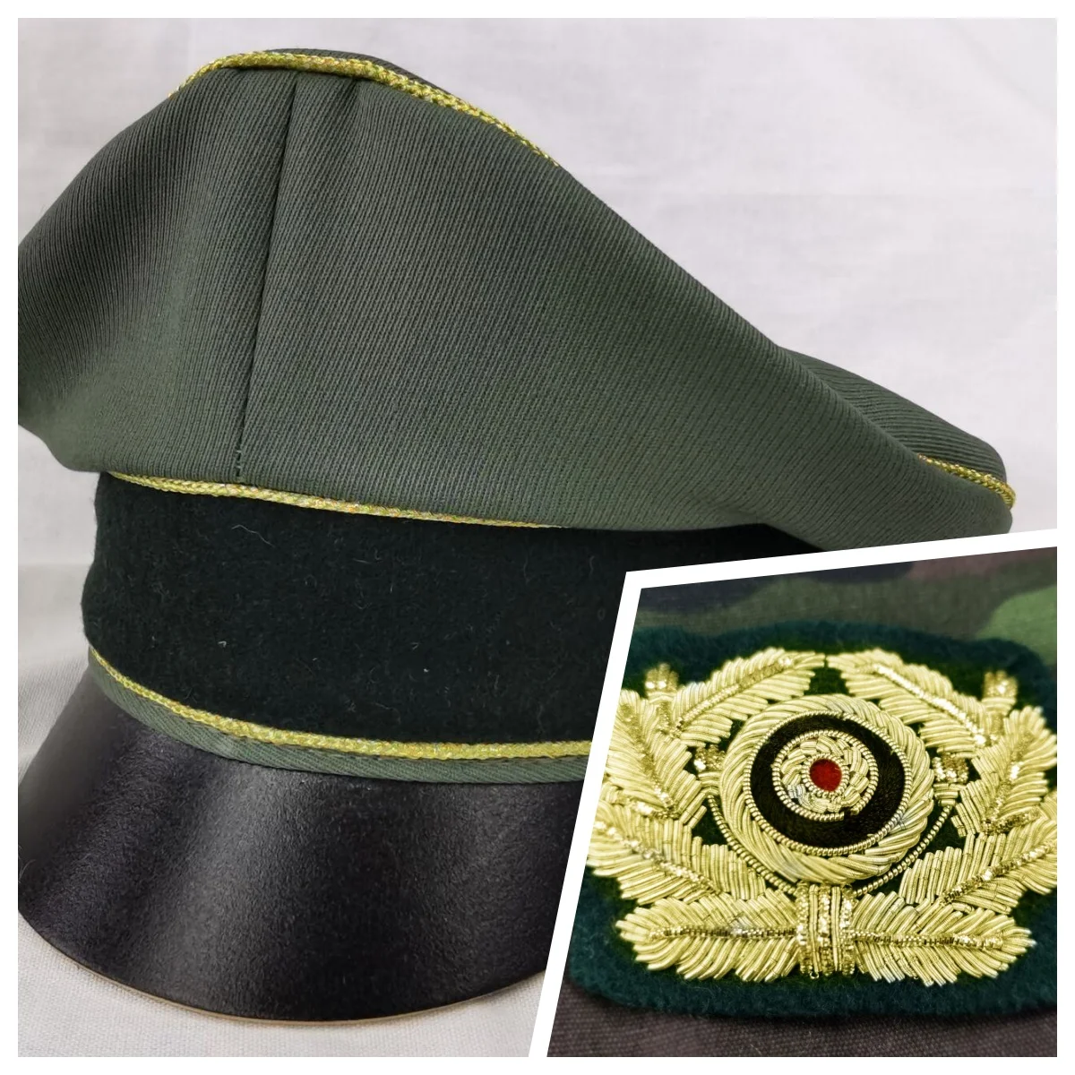 E.M.D .Heer Gabardine Medical Crusher Visor Cap