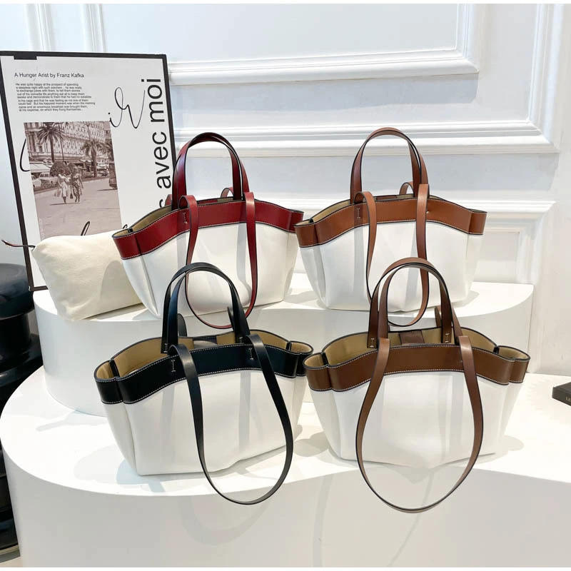 

Брендовая женская сумка-тоут, новый стиль, дизайнерская сумка с длинным плечевым ремнем, модная простая портативная сумка-ведро