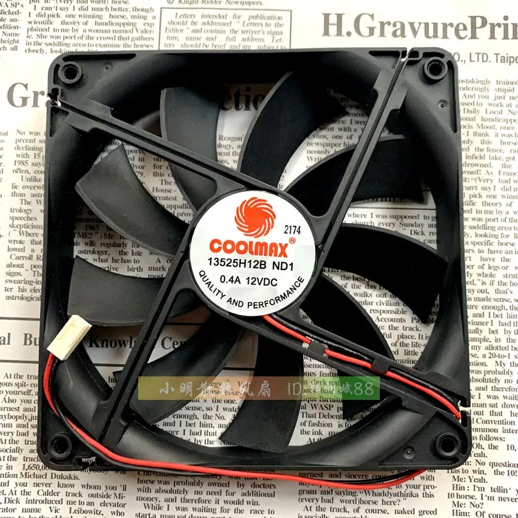 

COOLMAX 13525 H12B ND1 12V 0.4A CASE COOLING FAN 13.5CM