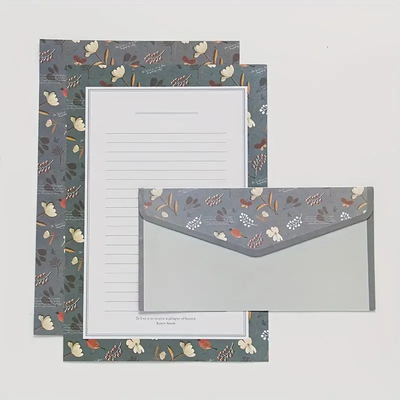 3 Envelope 6 Sheets Letter Set Writing Stationery Letter Paper Writing Letter Paper Valentine\'s Anniversary Gift Birthday Cards