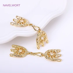 16.5*53 mm 3 Strands Clasps Connectors For Jewelry Making,18K Gold Plated Jewelry Lock Connector Accessory Parts Material