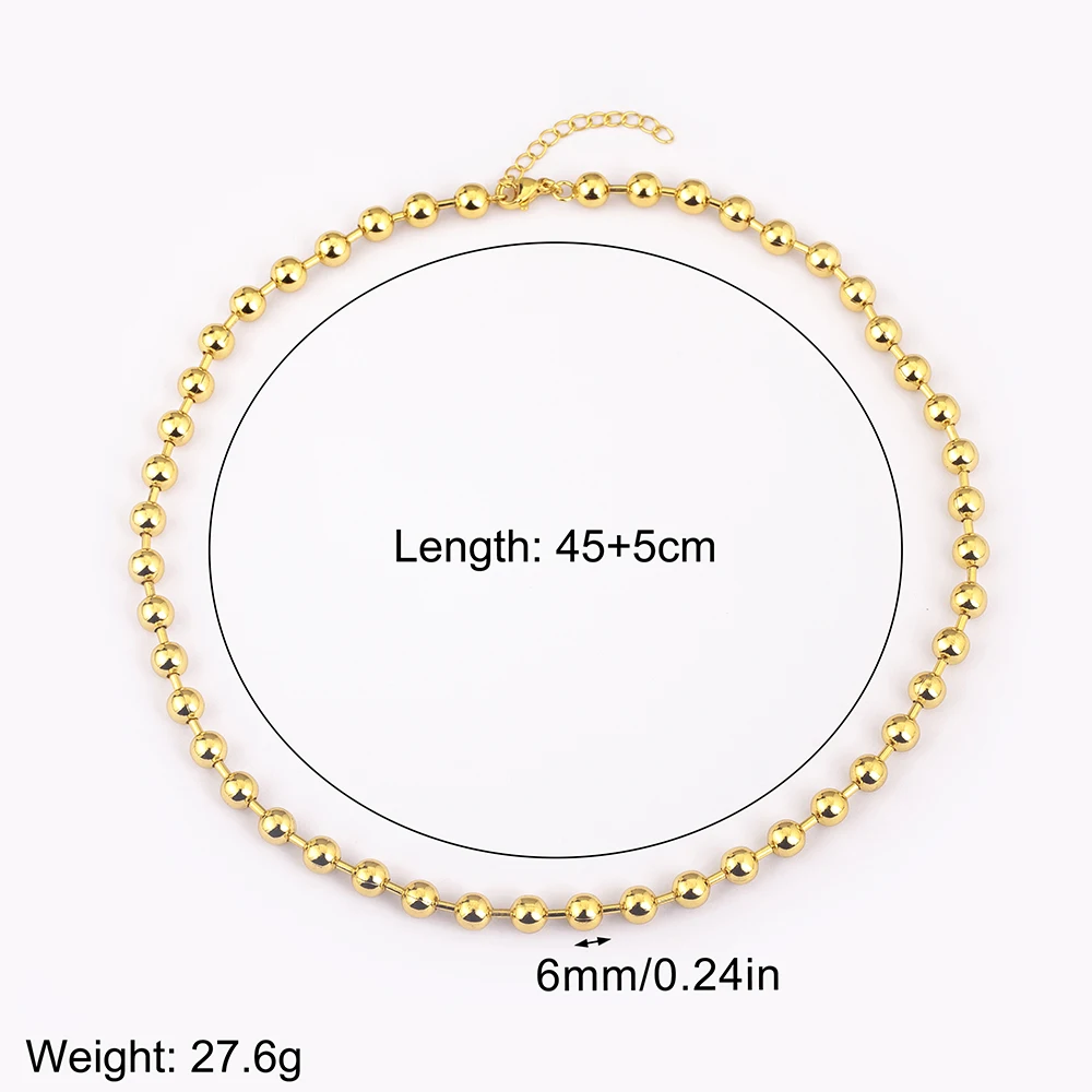 High Quality 4 Styles Choice Minimalist Design Charm Beads Necklace For Female Girls Choker Neck Jewelry Wholesale Accessories