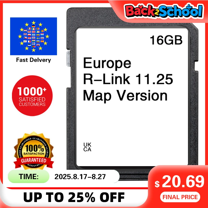 

SD-карта Renault Fluence Scenic Zoe R-Link 11,25, автомобильный nke Sat Nav 2024 Maps, GPS-навигация, Европа, Великобритания, 16 ГБ, бесплатная доставка