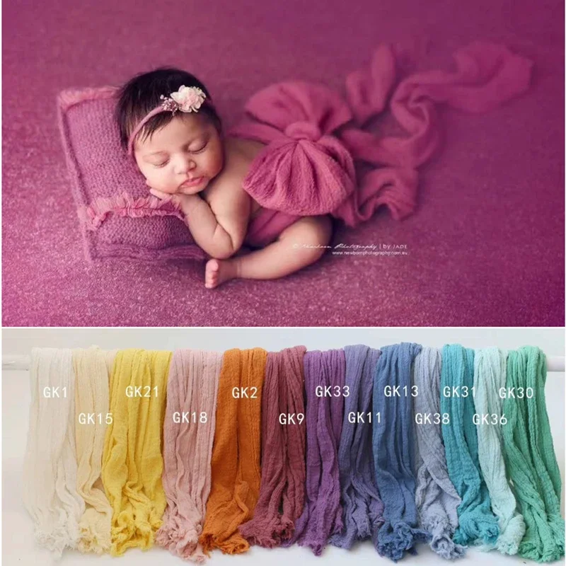 

Newborn Photography Props for Baby Soft Seersucker Wraps Bubble Wrap for Studio Photoshoots Accessories Fotografia Photo Props