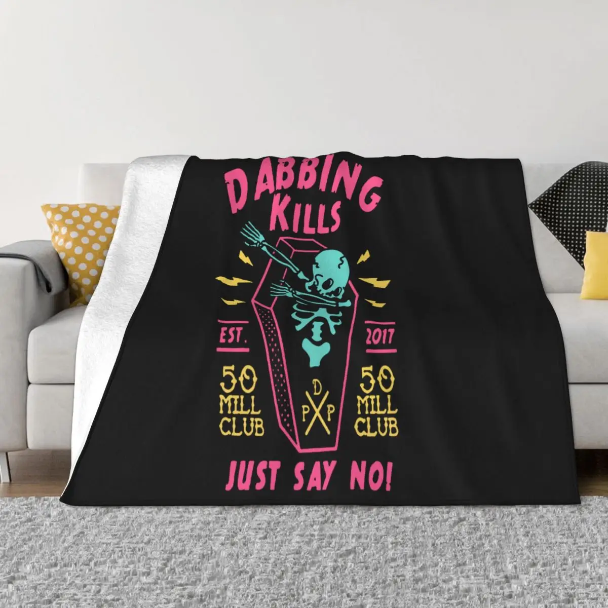 Wipe Kill Pewdiepie Baseball Literary Hats Black Clothing Hats Retro Splicing Women Throw Blanket