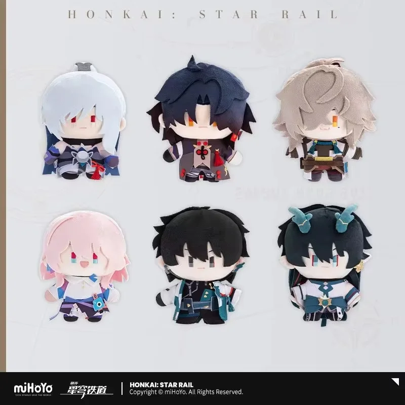 Oryginalna Honkai: Star Rail Q wersja seria lalek Anime figurki peryferyjne 15cm Kawaii pluszowe lalki kolekcja dekoracja prezent