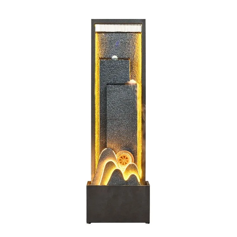 Chinese living room creative home flow ornament, circulating water fountain office foyer entrance balcony lucky water feature