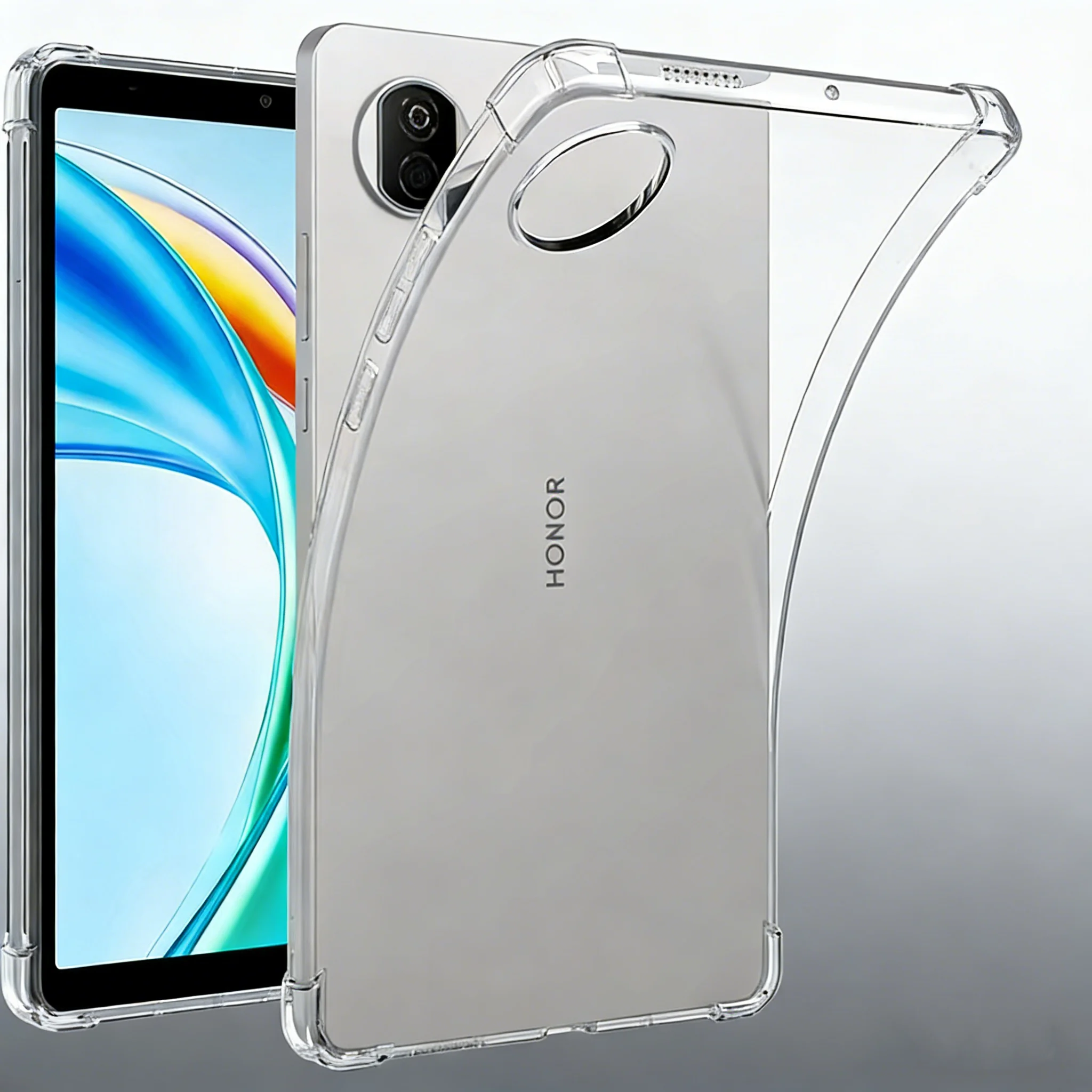 

Чехол для HONOR Pad X7 8.7“ 2025, прозрачный, с воздушными подушками, мягкий, из ТПУ, защитный, противоударный, чехол-накладка для JMS-W09