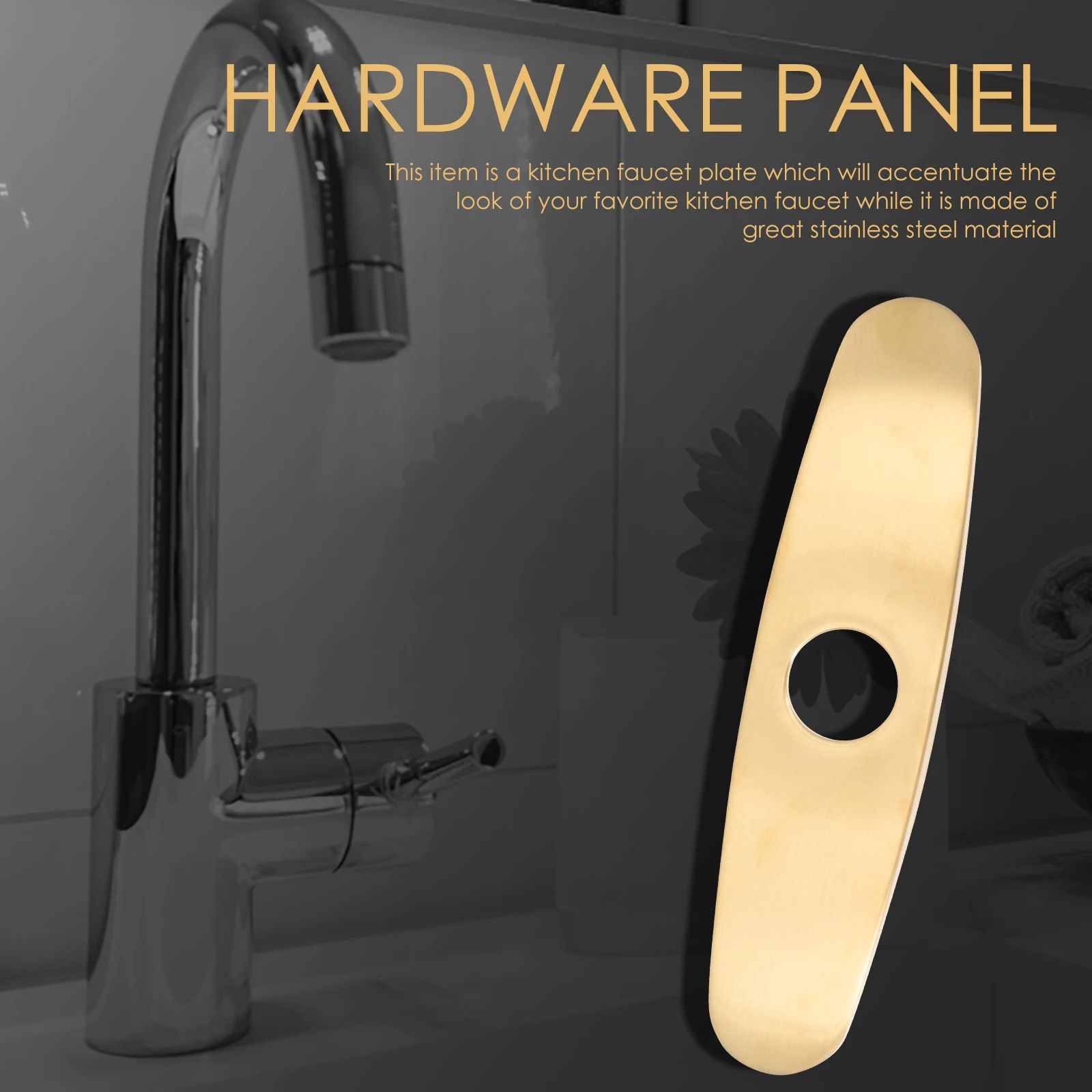 

Faucet Panel Sink Cover Wear resistant Stainless Steel Anti fingerprint Corrosion Resistance Lightweight Design Everyday Use