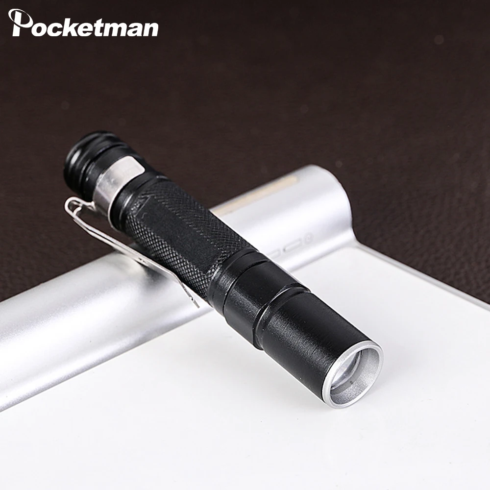 Mini Flashlight Aluminum Alloy LED Flashlight Self-defense Emergency Light Pocket Small Torch Pen Light AAA