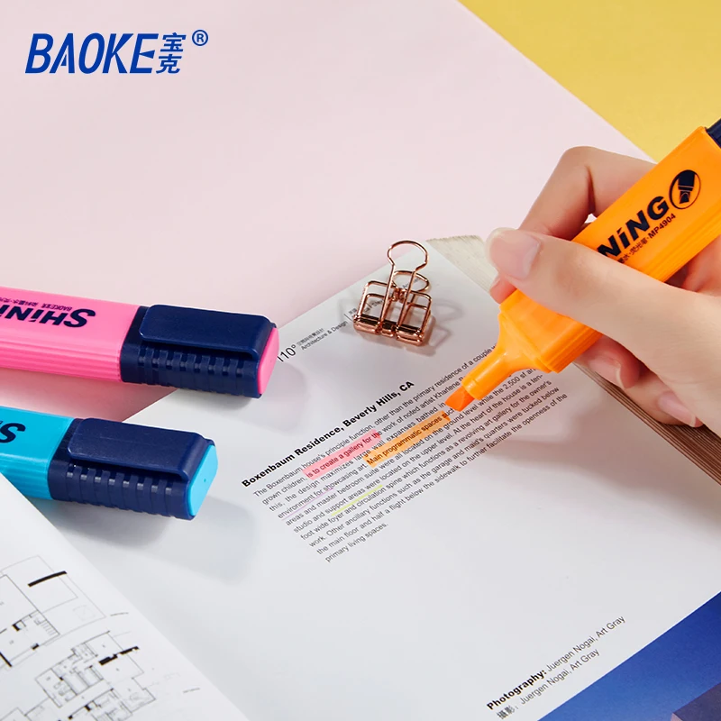 BAOKE MP4904 Highlighter Marker Pen 6 Colors