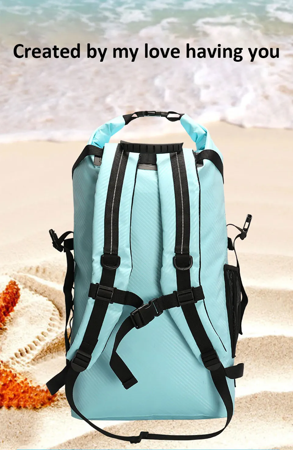 30L Trockentasche mit großem Fassungsvermögen, Trocken- und Nasstrennung, wasserdichter Schwimmrucksack für Reisen/Wassersport/Wandern, Aufbewahrungstasche – Detail 3