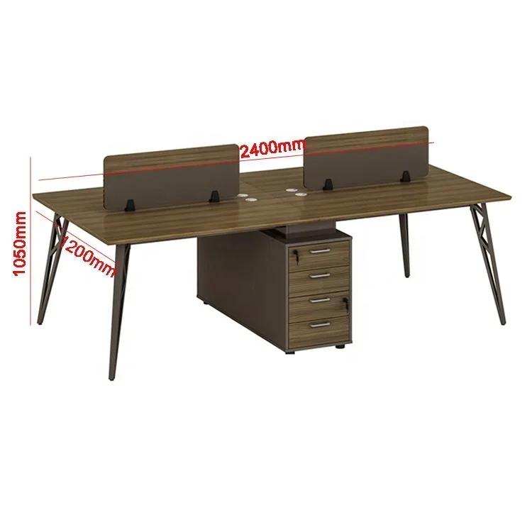 

z Widely Used Wood Modular Office Cubicle Desk Staff Work Station Open 4 Way Working Tables And Chairs Set For Team Collaborati