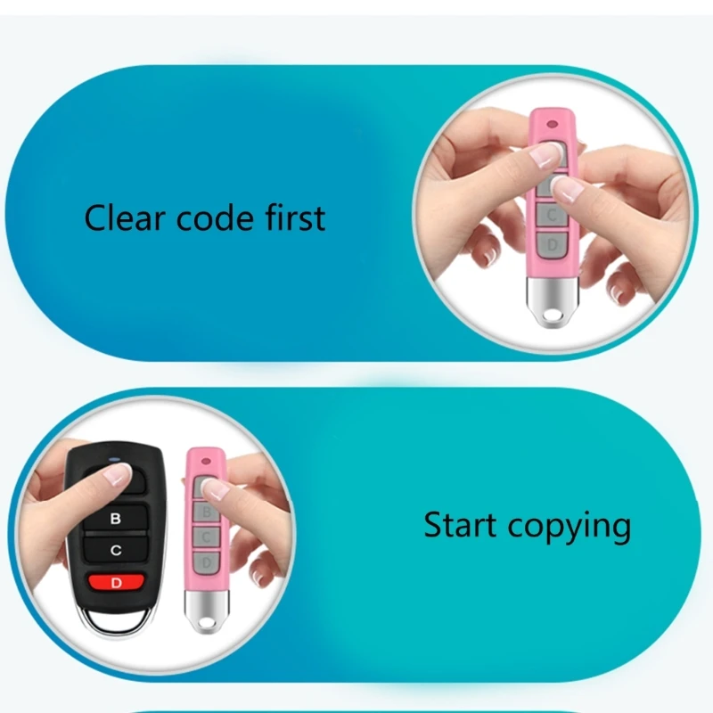 Mando a distancia inalámbrico, duplicador puerta garaje eléctrica, clonación copia 4 botones