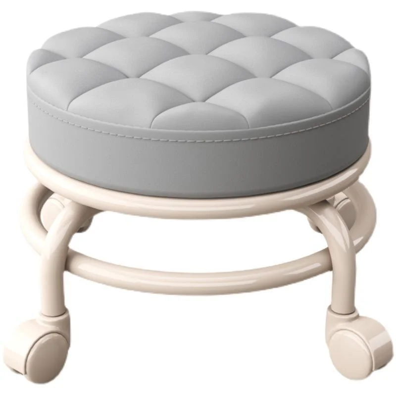 Universal Wheel Stool Household Pulley Small Low Stool Chair Shoes Changing Stools 360 Degree Rotating Round Chair for Children image 6