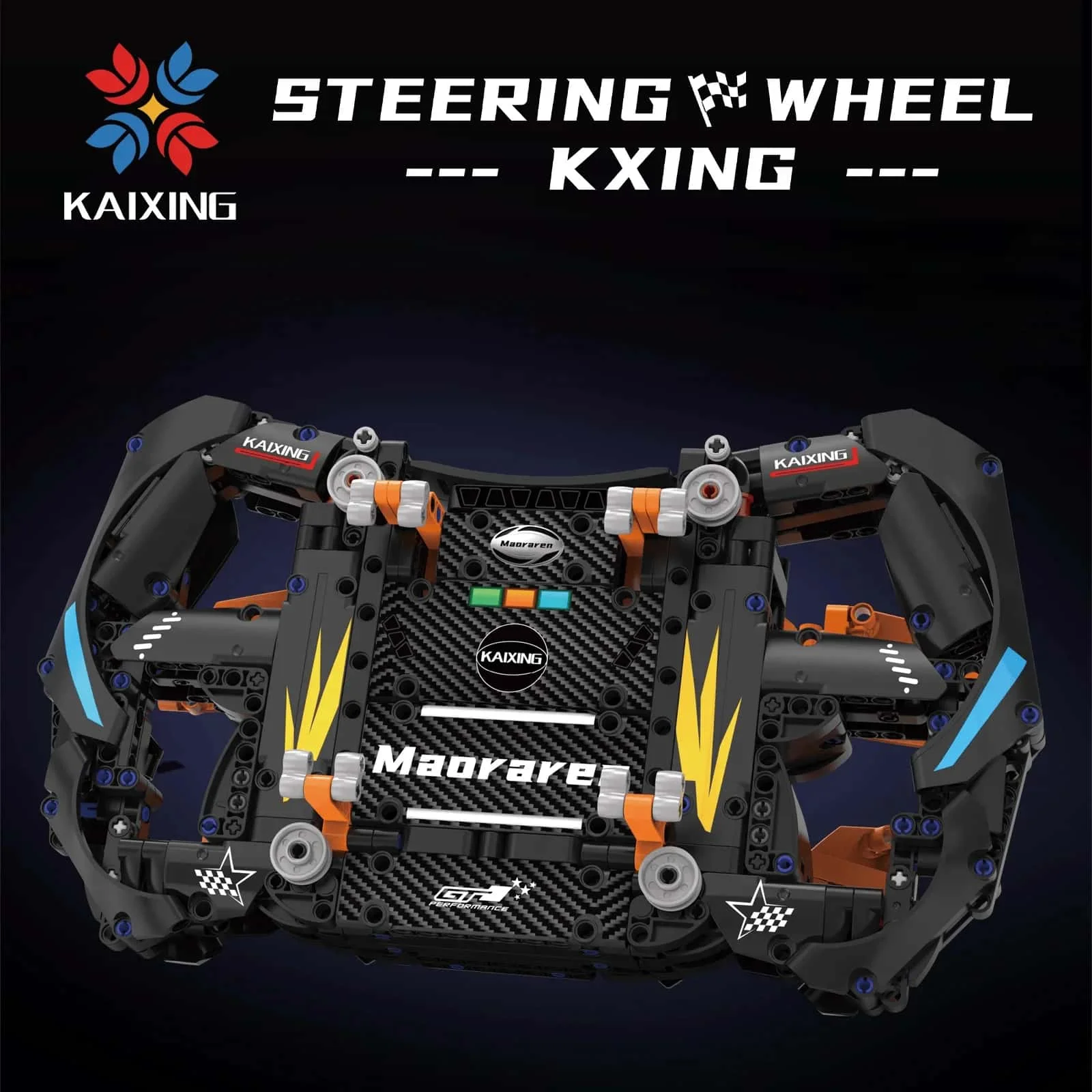 

MOC 1:1 Racing Car Steering Wheel Building Blocks Set DIY Assembly Model with App Control STEM Toy Christmas Gift for Car Lovers