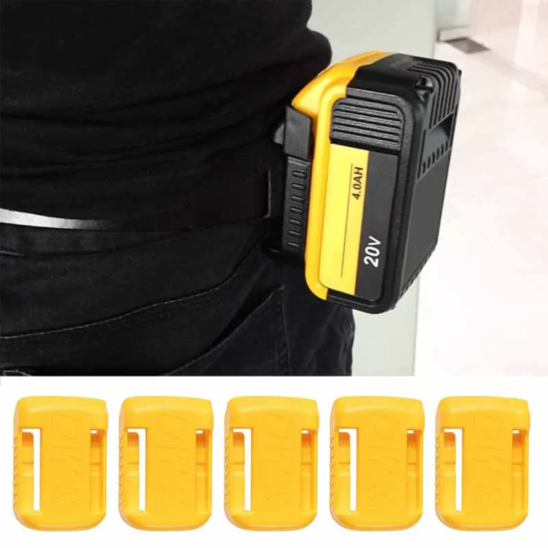 Imagem -03 - Suporte de Bateria para Dewalt Suporte de Bateria Suporte de Parede Stander Mount Dock Fivela de Cinto Amarelo Pacotes 18v 20v 60v