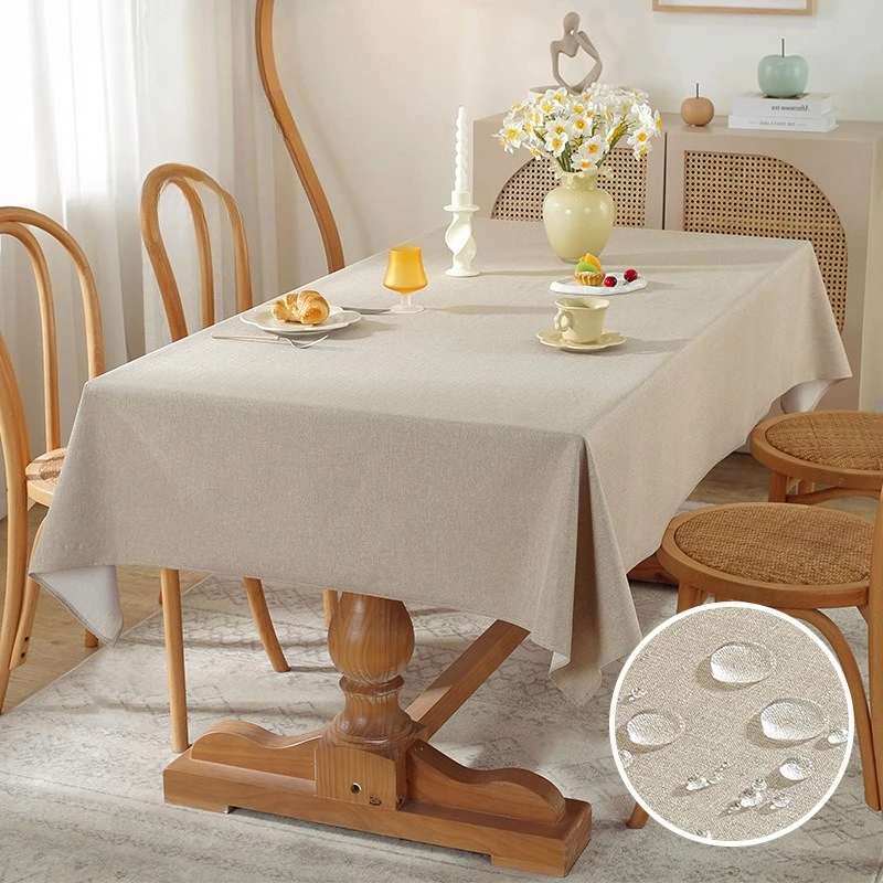 2026 New Waterproof Tablecloth Comfortable Dustproof Anti-fouling Tablecloth Wear Resistant Easy to Clean Restaurant Tablecloths