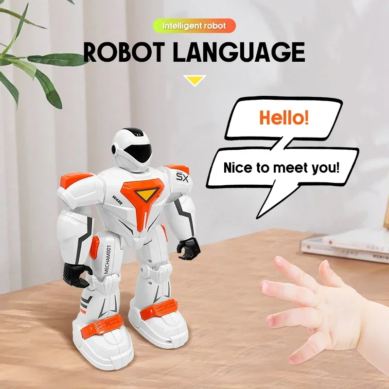 Robot G26 RC con Control remoto, programación de voz de gestos, inducción inteligente, música, canto, baile, juguetes mecánicos para niños, regalos para niños