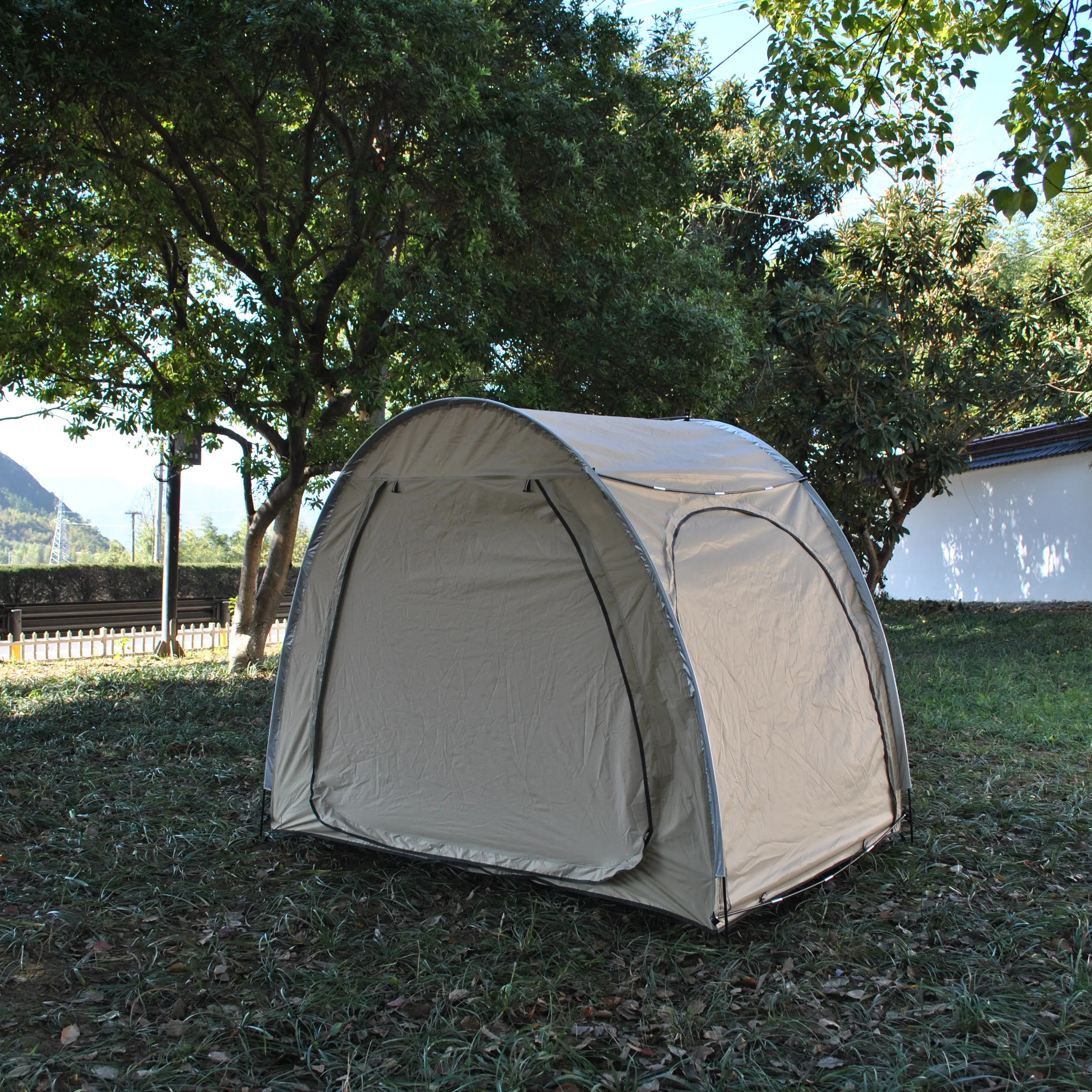 

Sunscreen, waterproof, double layered, widened double doors can accommodate 4 bicycles, motorcycles tents, storage tents,camping