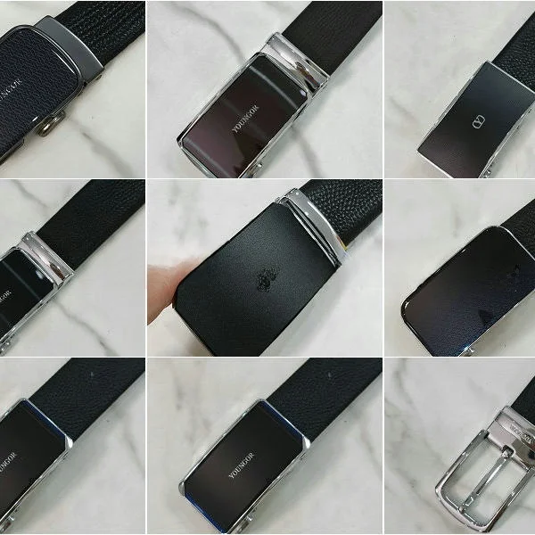 youngor-casual-leather-belt-men's-automatic-buckle-waist-belt-top-layer-cowhide-black-business-style-multiple-choices