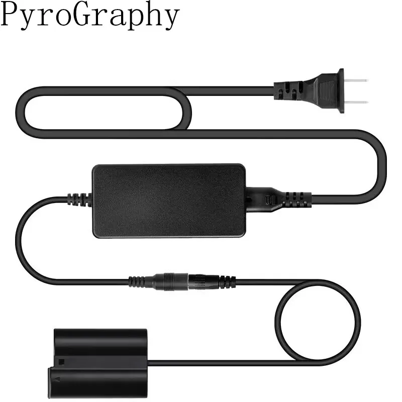 

PyroGraphy Nikon EN-EL15 Dummy Battery AC Power Kit EN-EL15 Dummy Battery with DC5525 Interface Cable&AC Power Adapter 3.2M Long