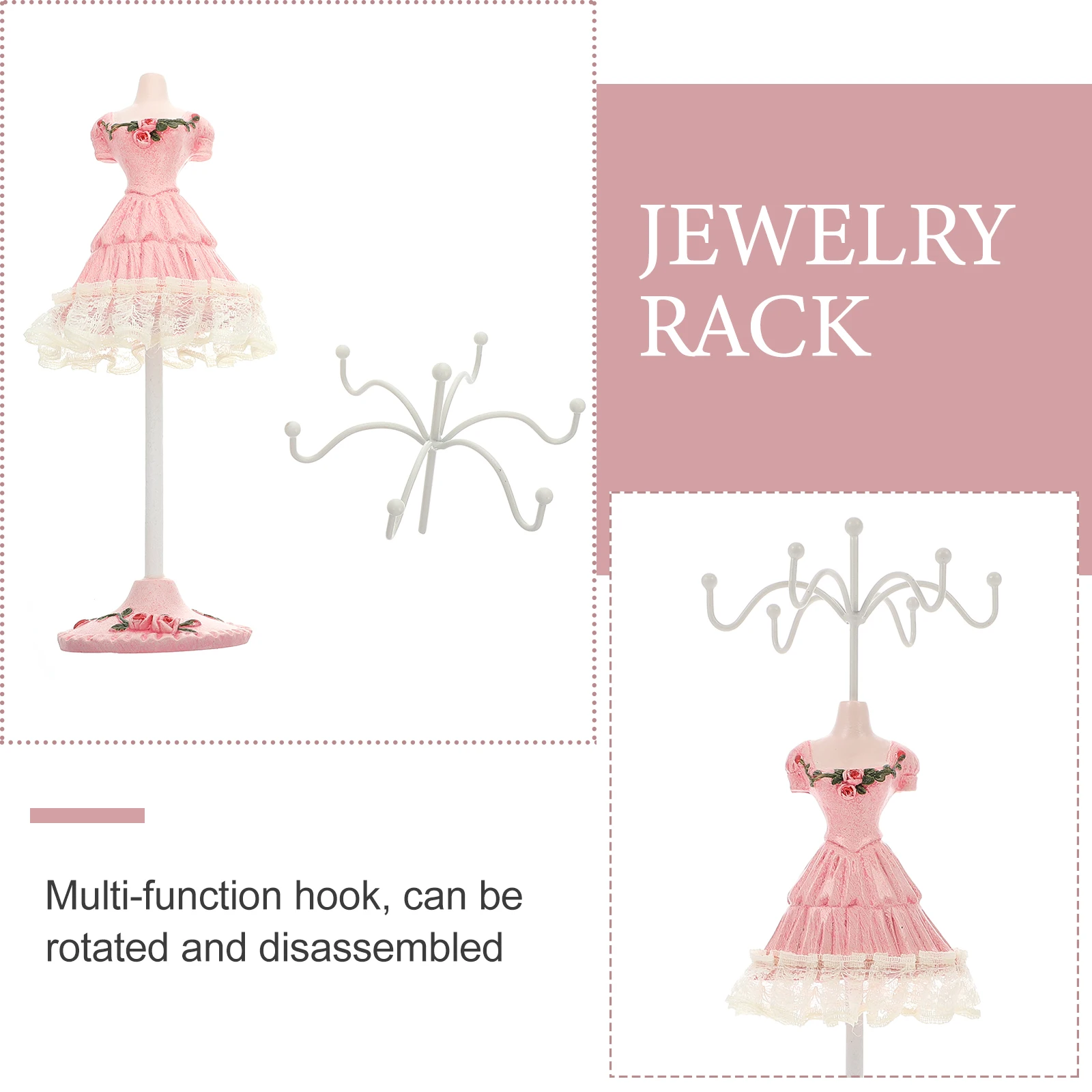 

Jewelry St Mannequin Display Rack for Necklace Earring Ring Storage ganizer Home Shop Decor H1630 Compact Durability Jewelry