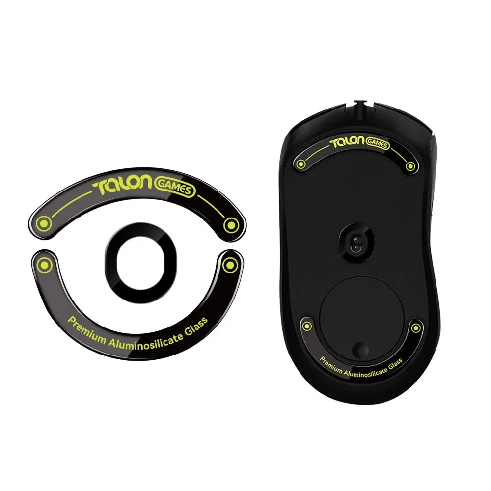 Glass Mouse Feet Compatible With Logitech G403 / G603 / G703 Wireless Gaming Mouse Round Curved Edge Glass Skates