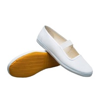 Classic White Shoes Solid Color Canvas Shoes Anti-skid Men and Women Exercise Shoes Martial Arts Tai Chi Shoes