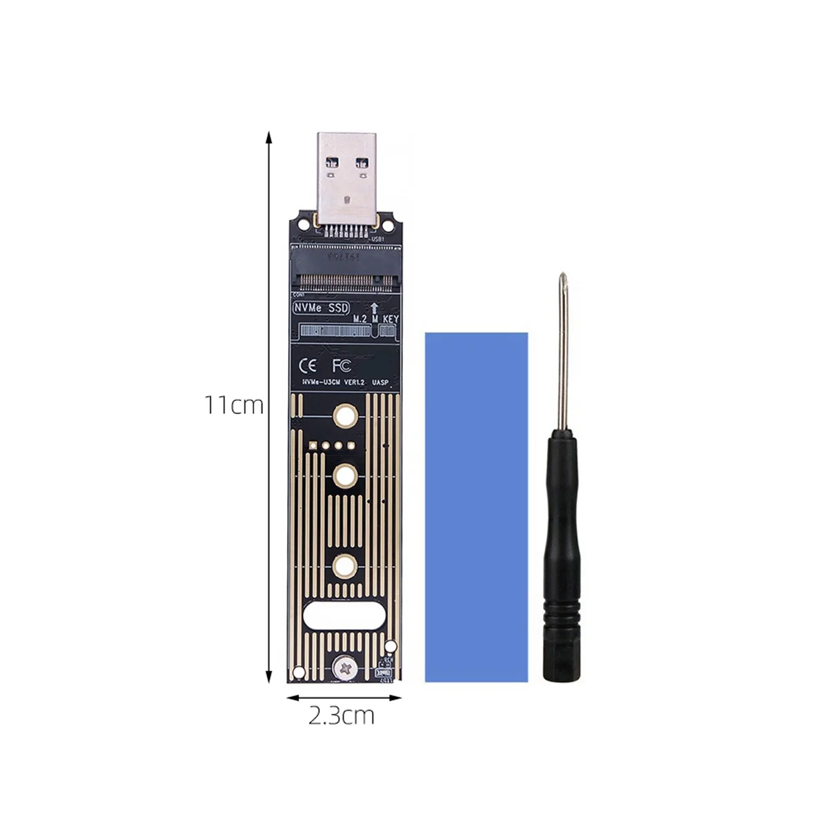 Unidad de estado sólido M.2, Protocolo NVME a tarjeta adaptadora USB3.1, unidad de estado sólido SSD a TYPE-C, tarjeta de expansión en línea