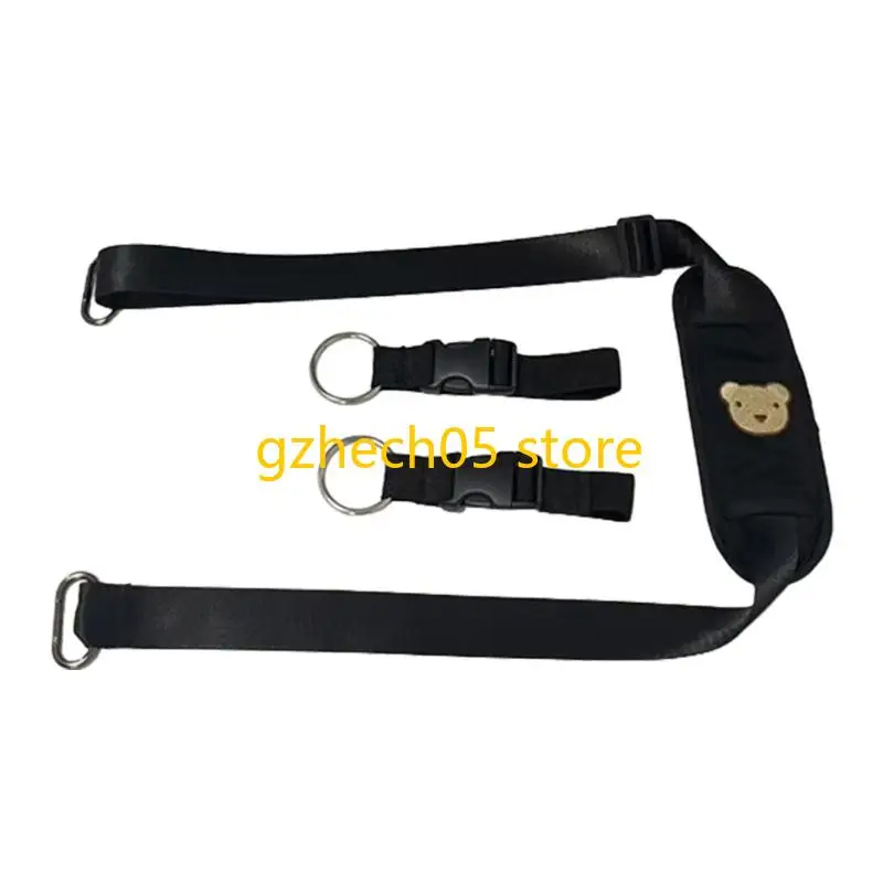 

D55E Adjustable Strollers Hook Practical Polyester Strap For Pram Accessories with Quick Install Design No Tool Needed