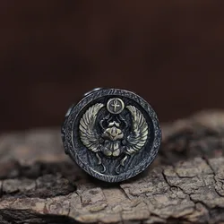 Dung Beetle Ankh Brass Knife Beads Punk EDC Outdoor DIY Paracord Woven Lanyard Pendant Retro Umbrella Rope Bracelets Accessories