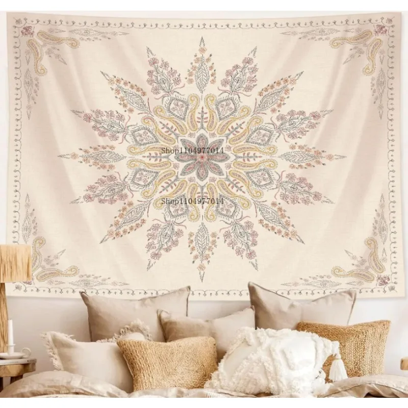 

Гобелен в богемном стиле, настенный гобелен с эмблемой ромашки, принт для спальни, богемный хиппи, домашний декор