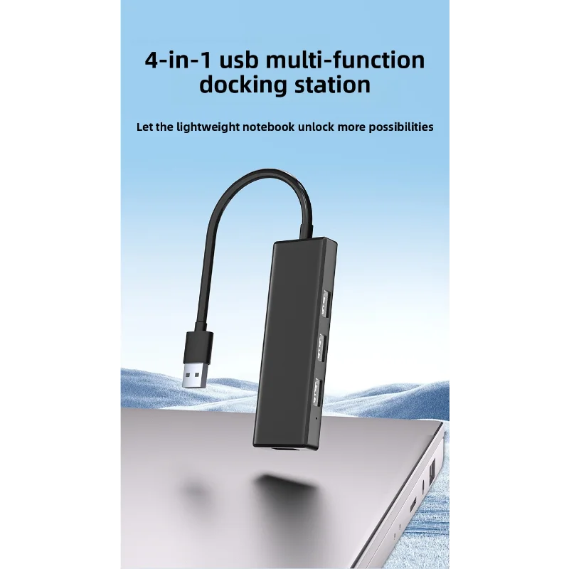 4-In-1 Usb2.0 Expander Compact Portable Docking Station Suitable for Laptop Mouse Docking Station