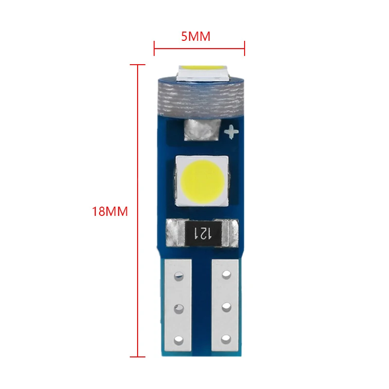 10 Stuks T5 12V 3030 Chips Led Auto Gloeilamp Voor Indicator Licht Instrument Licht