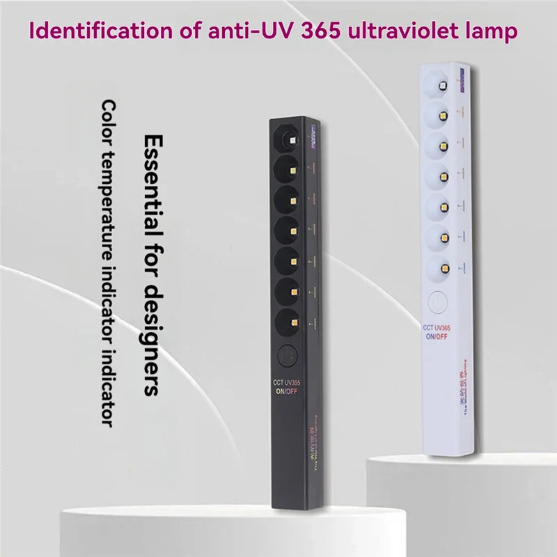 BAAY 7 Modes Color Temperature Lamp 2700KK6000K Uv365nm Photography Light Photography Light Wand Light Tester Tool B